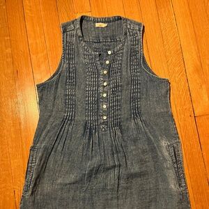 Faherty Brand  Dream Cotton Gauze Isha Dress - Indigo Size L